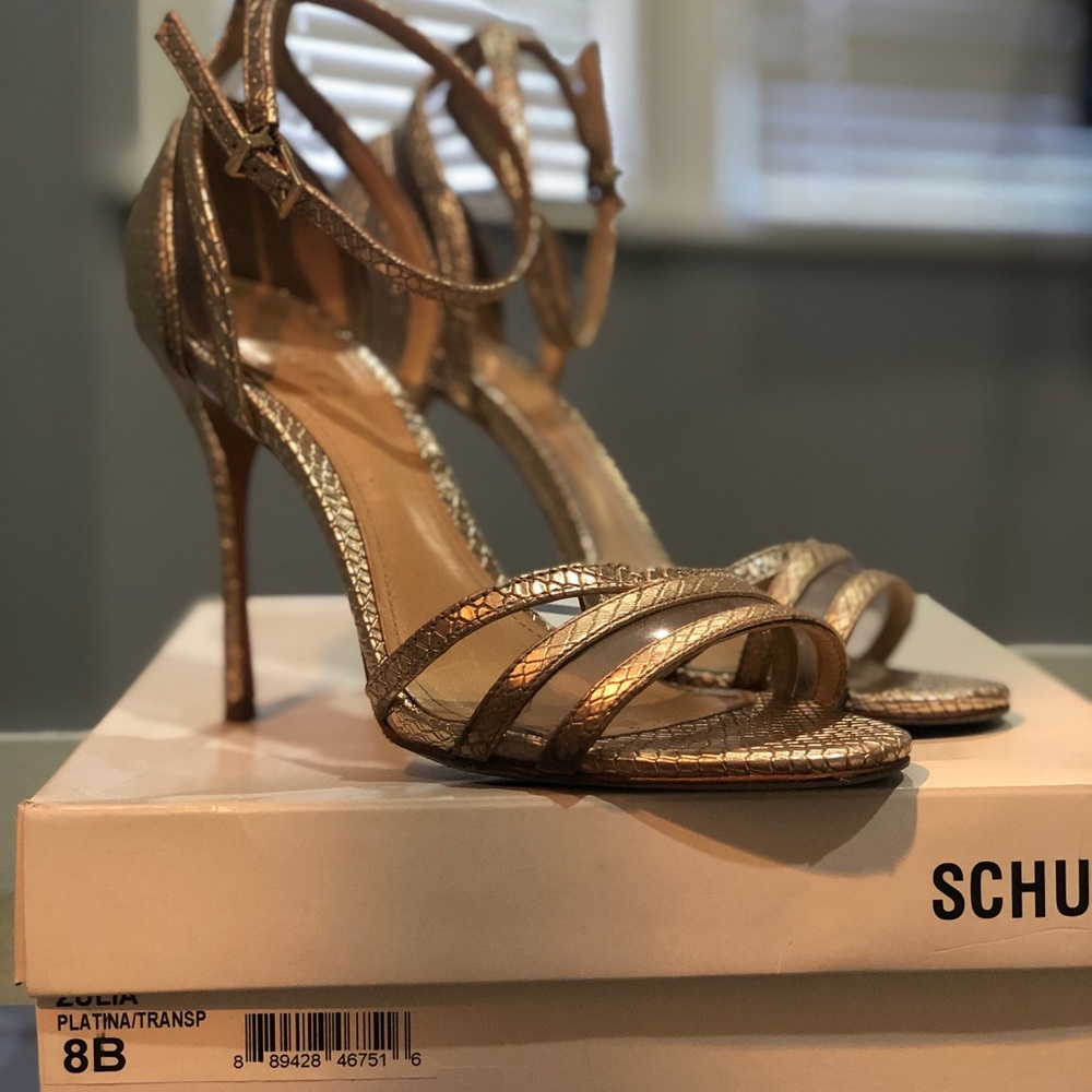 Schultz snake print heels